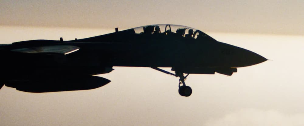 Top gun - avion de profil
