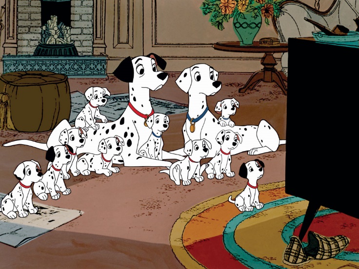 Pongo, Perdita, et quelques-uns de leurs bébés dalmatiens