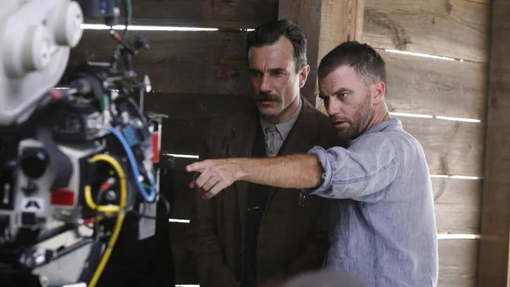 Paul Thomas Anderson et Daniel Day Lewis sur le tournage de There will be blood, ©Melinda Sue Gordon (Paramount Vantage, Miramax Films)