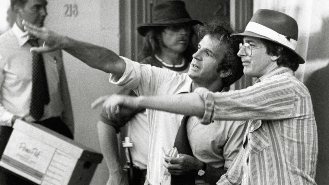 François Truffaut et Steven Spielberg sur le tournage de "Rencontre du troisième type", ©Hollywood Archive